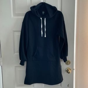 Wild Fable Black Sweatshirt Hoodie Dress